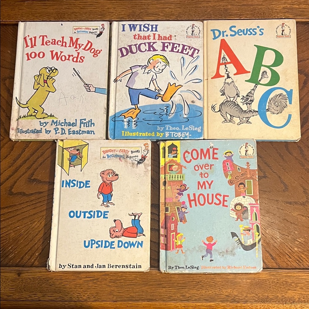 Dr. Seuss kids books | set of 5 vintage hardcover books